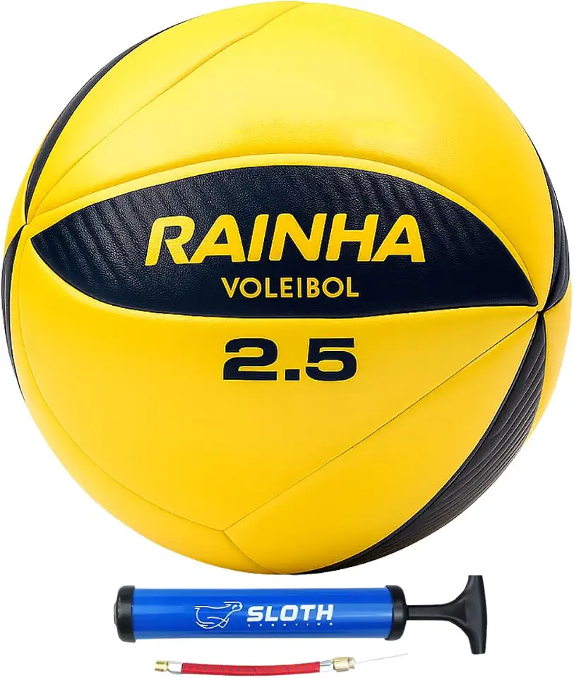 Bola de Vôlei Rainha VL 2.5 - Perfeita para Jogos em Areia e Quadra, Amarela