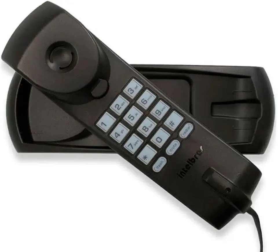 Telefone gôndola com fio preto TC 20 Intelbras