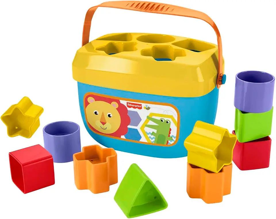 Fisher-Price Brinquedo para Bebês Balde Primeiros Blocos para crianças a partir de 6 meses