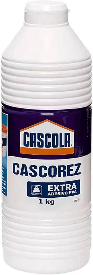 Cascola Cascorez Extra, Cola branca extra forte de fácil aplicação, Cola de PVA com secagem transparente, Cascorez para colagens de alto desempenho, 1x1kg