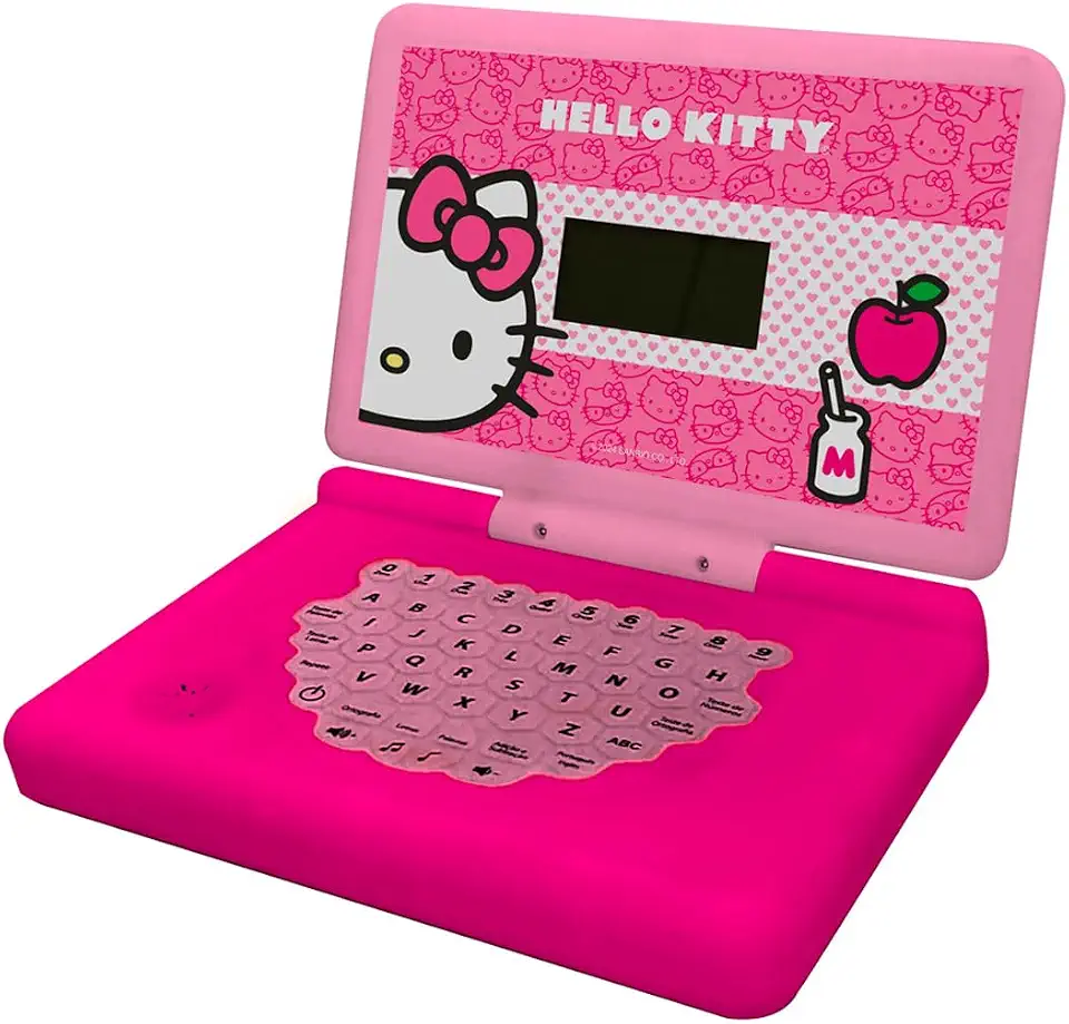 Candide Laptop Infantil Hello Kitty – Notebook Educativo Bilíngue com Minigames – Brinquedo Infantil (3 +)