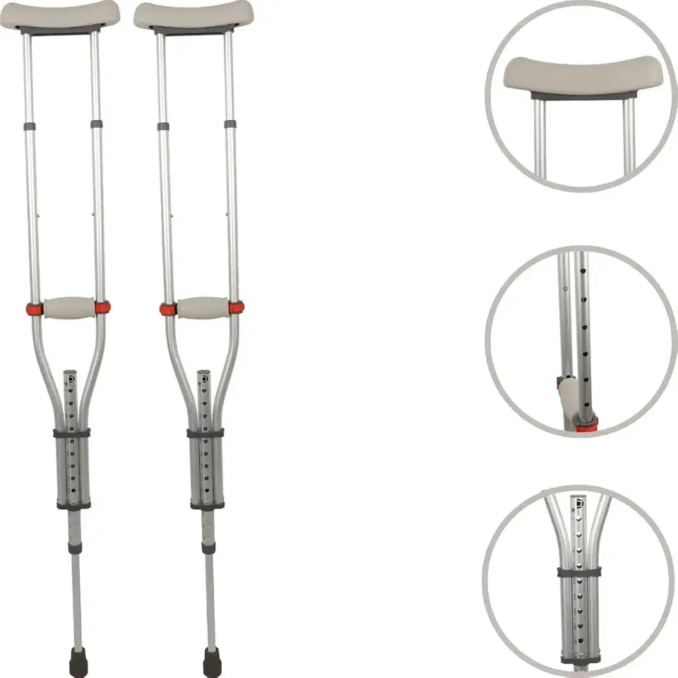 Muleta Axilar Universal Para 3 Medidas P M G 3em1 Até 130kg Dellamed