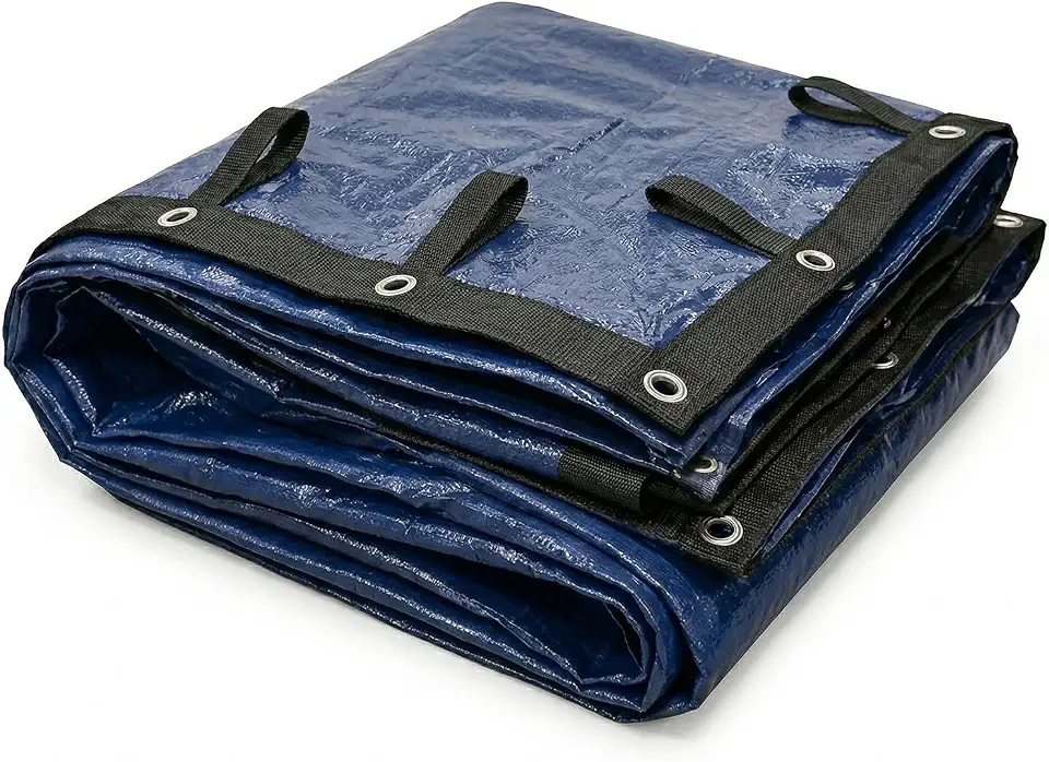 Capa para Piscina Retangular 6x3m, em PE de Alta Resistência, Térmica e Antipoeira, Cor Azul