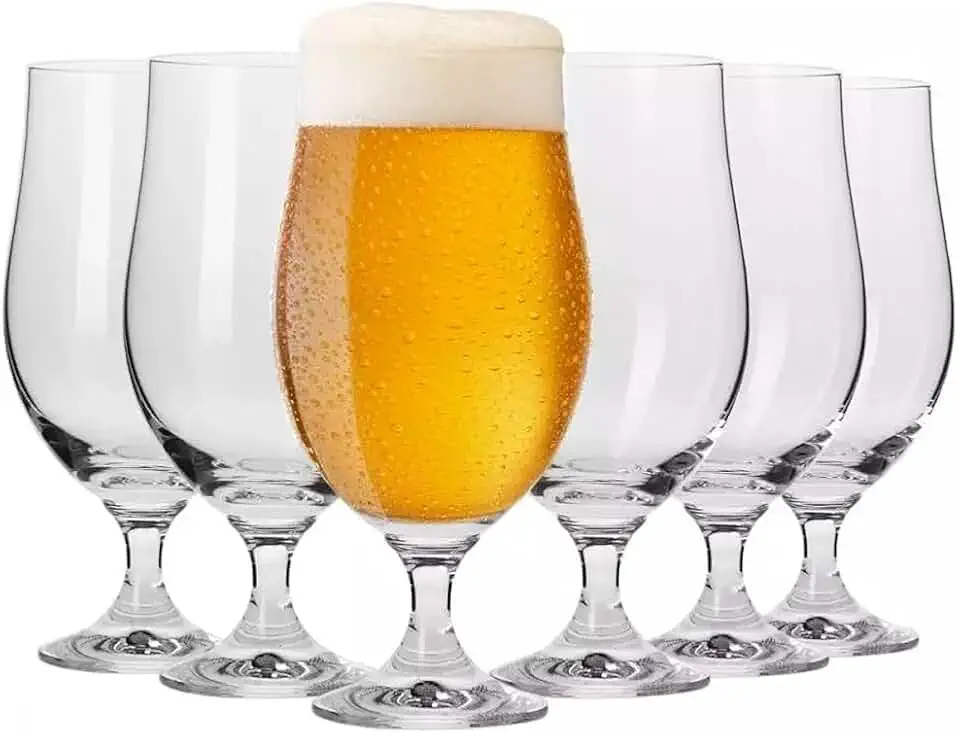 Conjunto 6 Taças de Vidro 350ml para Cerveja, Chopp e Drinks Qualidade e Sofisticação -FBK