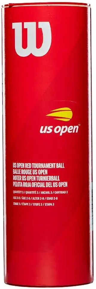Wilson Bola de tênis US Open Tournament – lata de 3 bolas