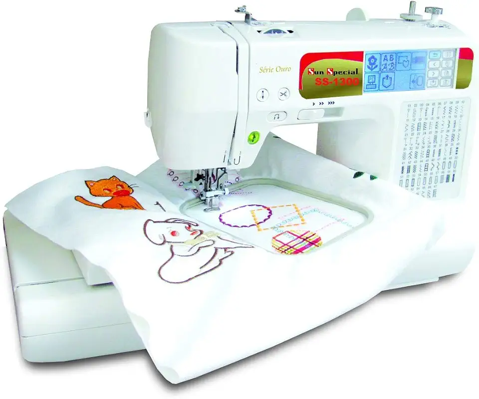 Sun Special Máquina de Bordar Doméstica Ss-1300 Bivolt Prata