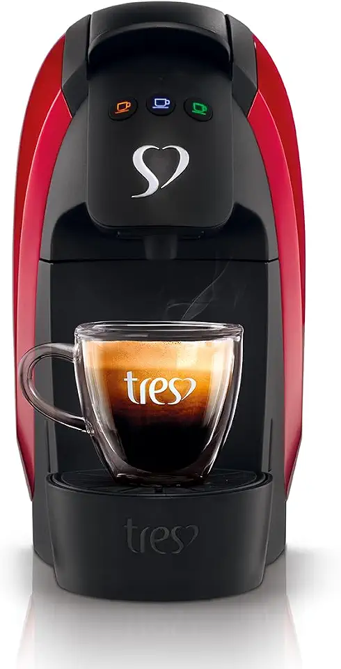 3 Corações TRES Cafeteira Espresso e Multibebidas Luna Vermelha - 110v
