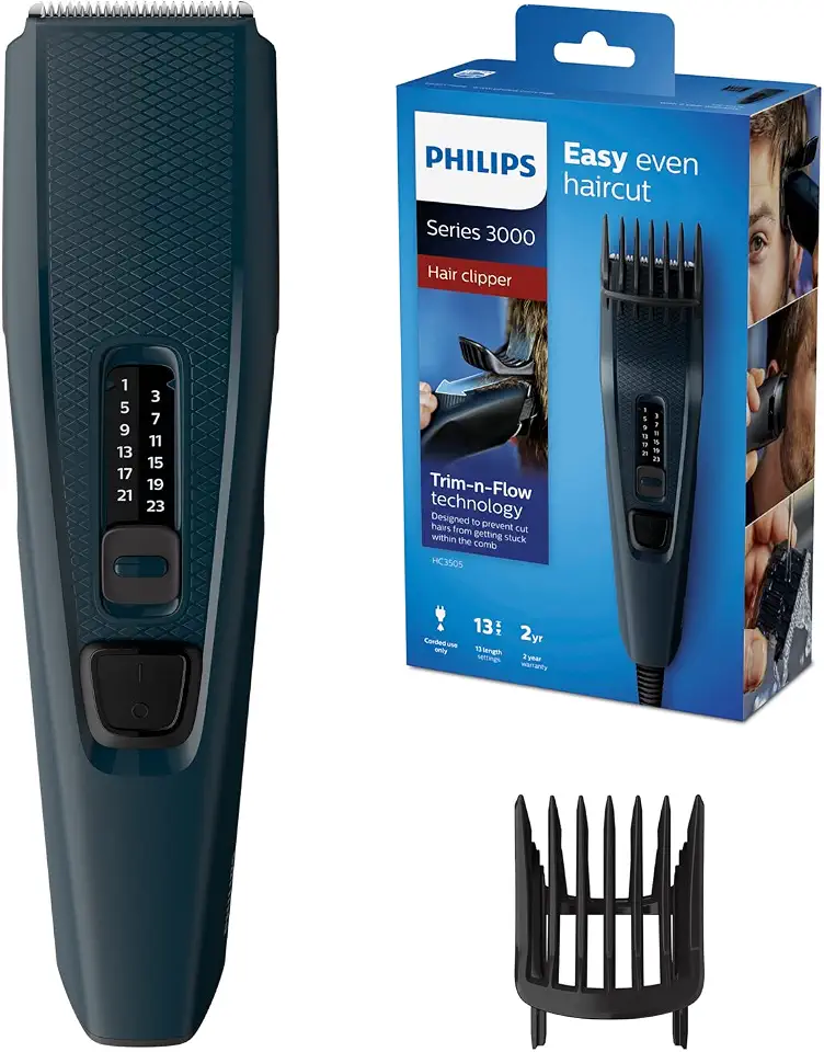 Cortador de Cabelos Philips HC3505/15 com 13 Ajustes de Altura - Azul e Bivolt