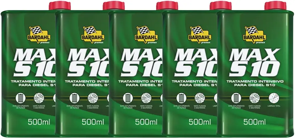 Aditivo Bardahl Para Motor Diesel Max S10 500 Ml Kit 5 Unidades