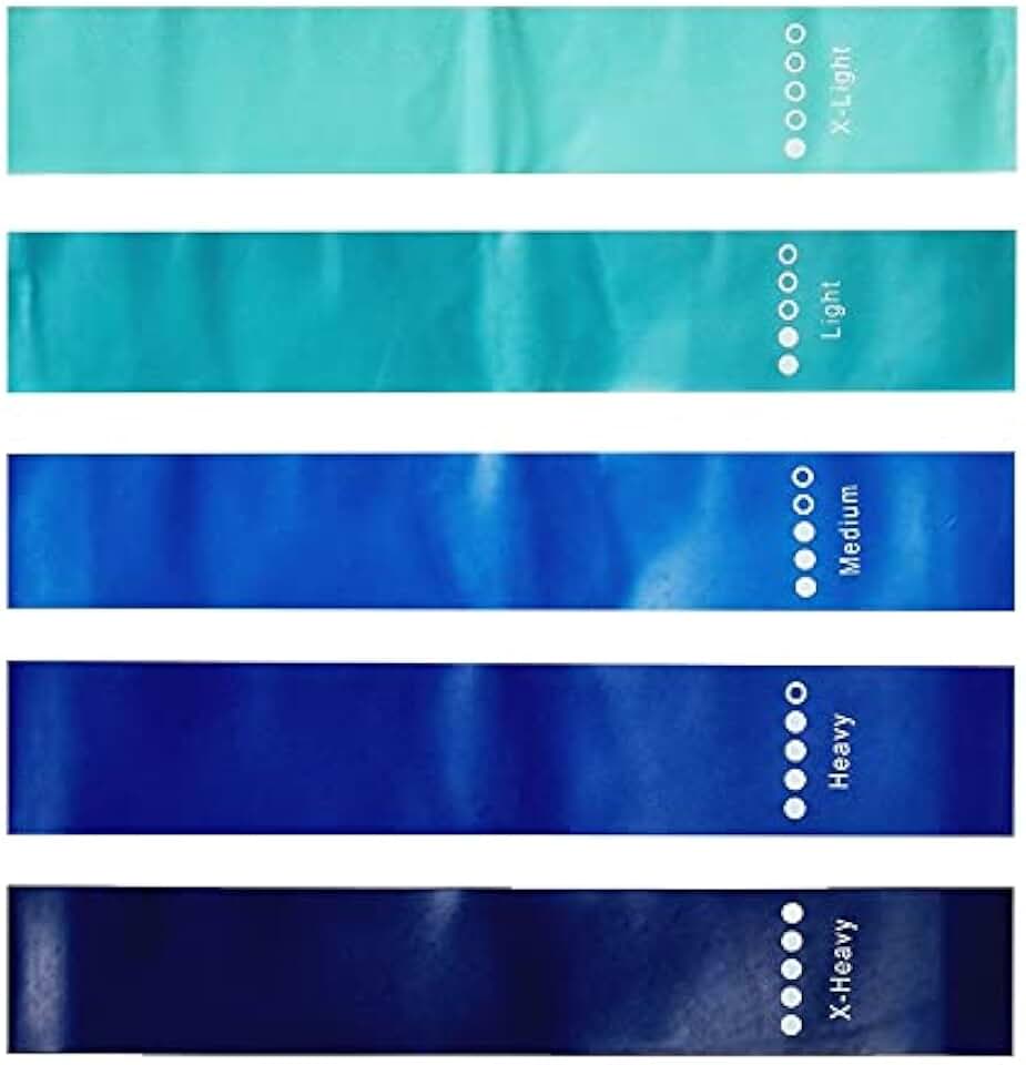Kit De 5 Peças Mini Bands Elásticas De Resistência - Azul