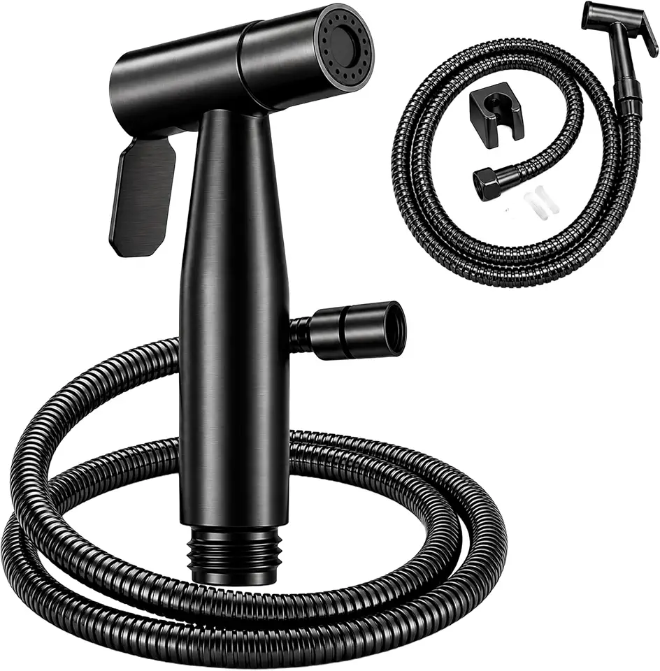 Ducha Higiênica Preta em Metal com Mangueira 1,5m | Chuveirinho
