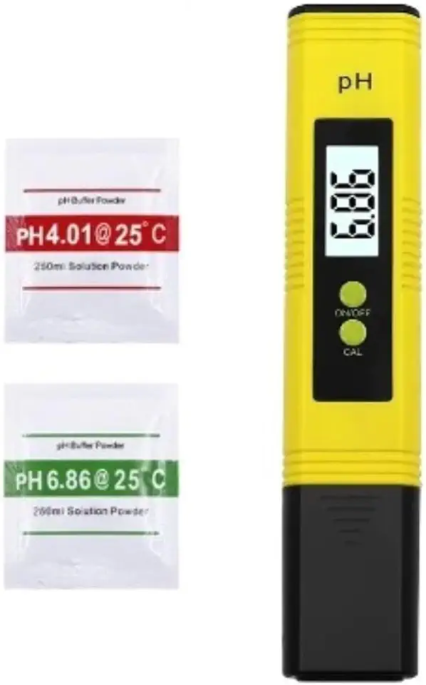Testador Medidor Digital de PH com Display LCD, Portátil e Alta Precisão e Qualidade Piscinas Aquários Hidropônico Solução de Calibração Resolução 0,01