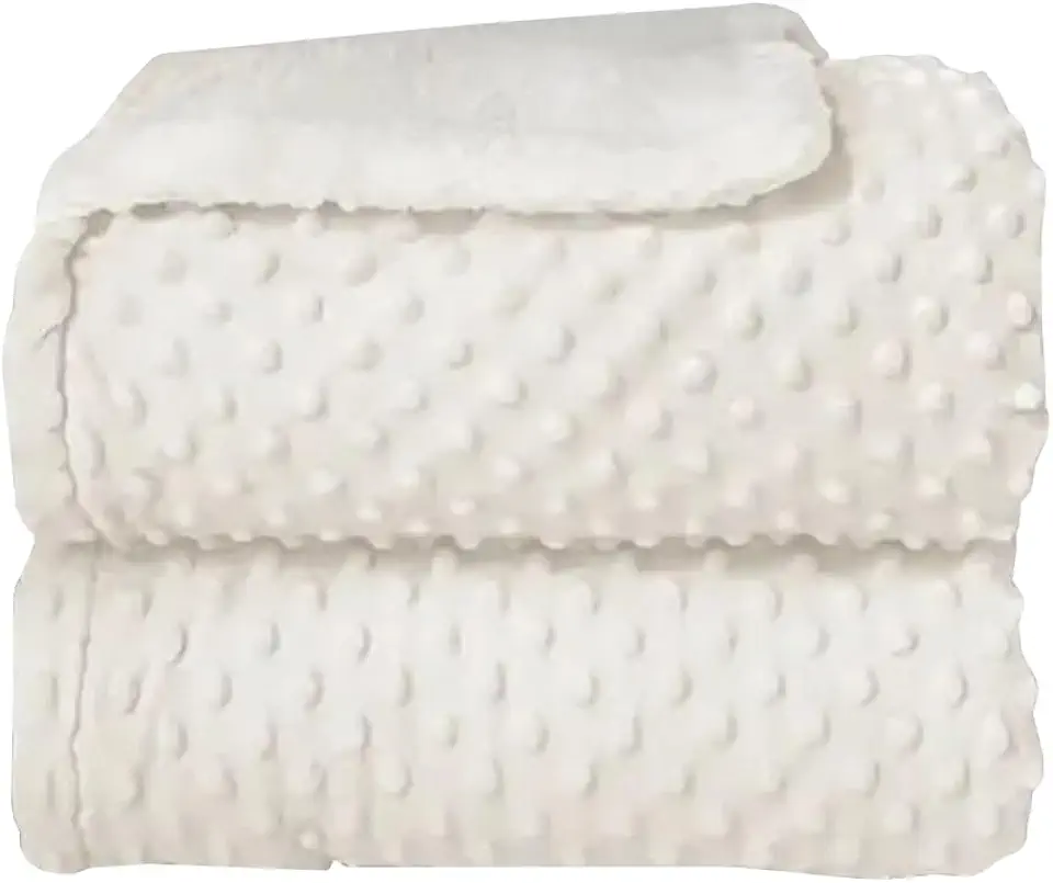 Cobertor Para Bebê Pipoquinha Dupla Face Manta Soft Bolha Branco