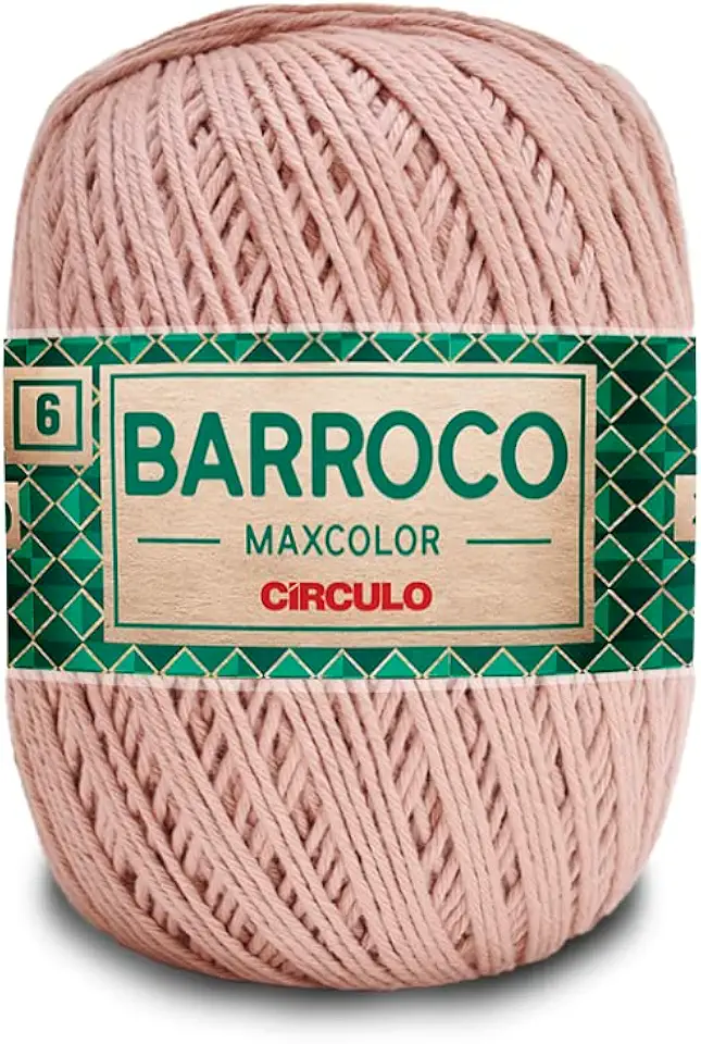 Barbante Barroco Maxcolor Fio 6 200g Circulo Novelo Para Crochê Tricô Artesanato Diversas Cores (7389 - RAPADURA)