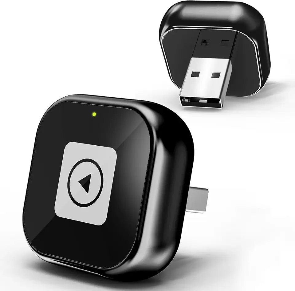 Adaptador CarPlay sem fio para iPhone – Design Mini USB, Plug & Play, conexão automática, converte com fio para CarPlay sem fio em segundos, compatível com iOS 10+ (atualização 2025) para