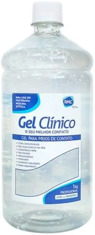 Gel Clinico Condutor Contato Ultrassom Tens Fes Incolor 1kg Frasco RMC