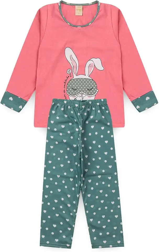 Pijama Infantil Menina Longo Coelho