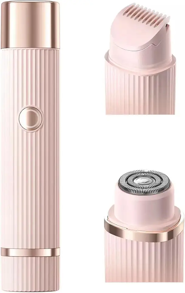 Depilador Elétrico 2 em 1 Feminino Recarregável USB Portátil Com Navalha Dupla Aparador E Removedor De Pelos Corporal E Facial Indolor