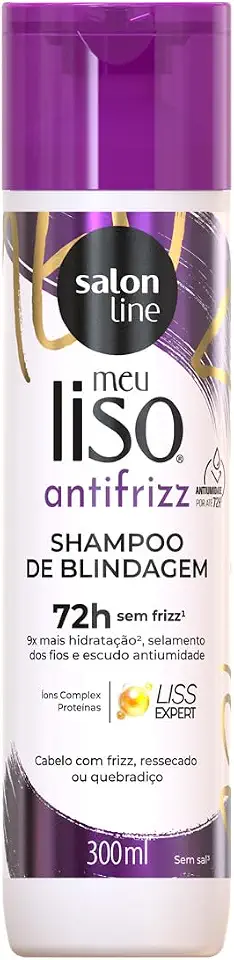 Salon Line, Shampoo, Meu Liso Antifrizz, Vegano - Para Cabelos Lisos e Ondulados, 300ml