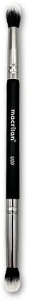 Pincel de Esfumar Profissional Duplo Macrilan U09 - Ultra Essencial - Cerdas Macias para Blending Sem Emendas