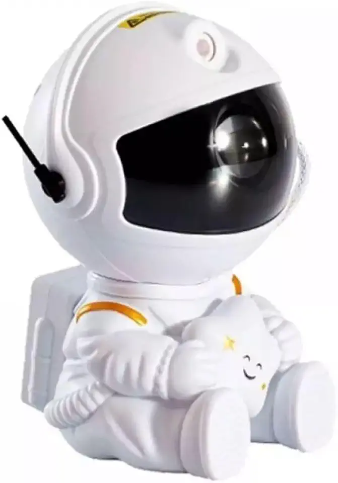 Projetor de luz de galáxia em forma de astronauta, projetor Space Buddy, luz noturna para quarto, controle remoto e temporizador, projetor de estrelas no teto Astro Alan para crianças e adultos