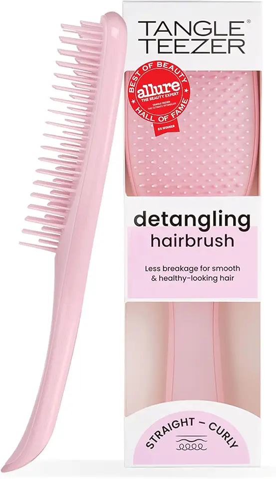 Tangle Teezer - Escova de cabelo desembaraçadora The Wet Detangler Millenial Pink para todos os tipos de cabelo, molhados. Cor: Rosa claro