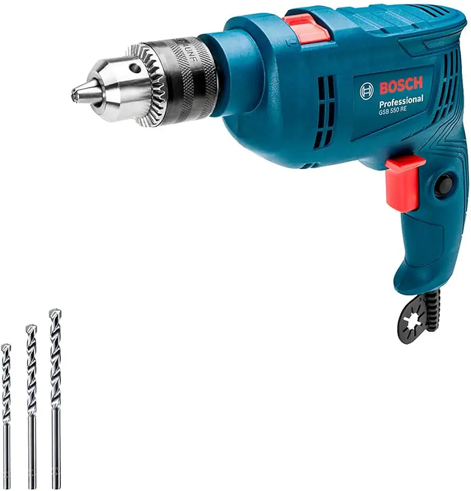 Bosch Furadeira de Impacto GSB 550 RE 550W 220V com 3 Brocas
