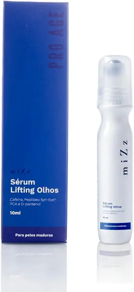 Sérum para Olheiras, Bolsas e Inchaço – Efeito Lifting Imediato – Reduz Aparência de Cansaço – Área dos Olhos Mizz
