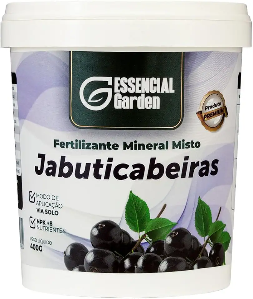 Adubo Jabuticabeiras Fertilizante Mineral NPK + Micronutrientes Tecnologia de Liberação Controlada Balde 400g