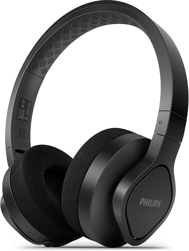 PHILIPS, Headphone Sport Bluetooth, TAA4216BK/00, Até 35 horas de bateria, Resistente à Água e Poeira, Preto
