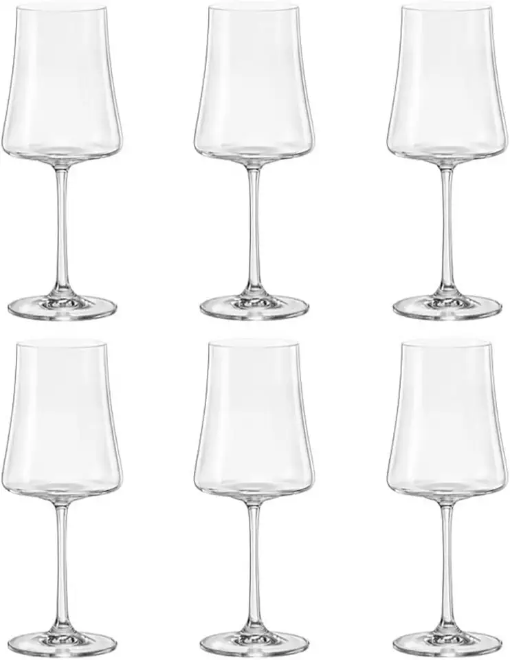 Jogo de 6 tacas para vinho branco Xtra em cristal ecologico 360ml A23,5cm