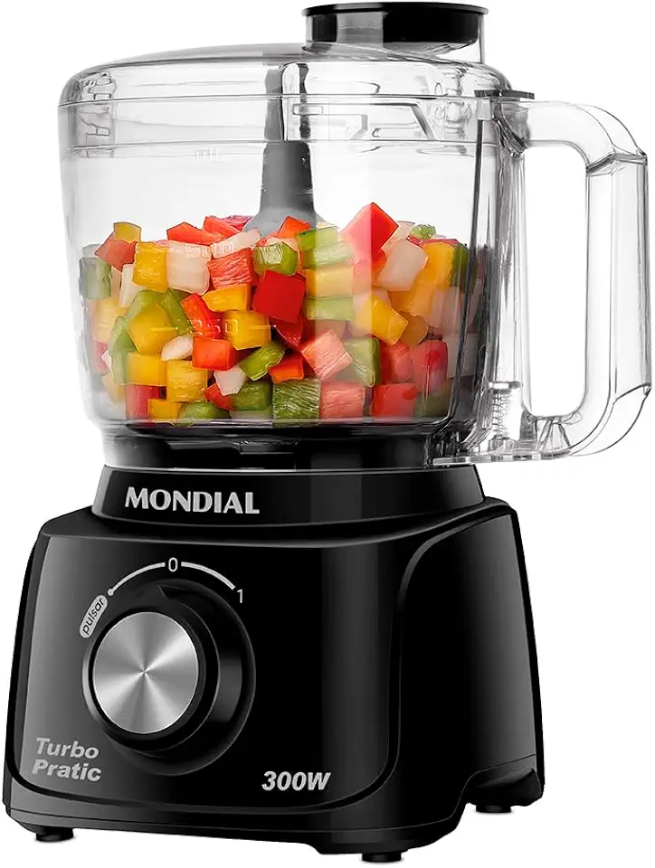 MONDIAL Mini Processador Turbo Pratic, Preto, 300W, 110V - MP-16-B