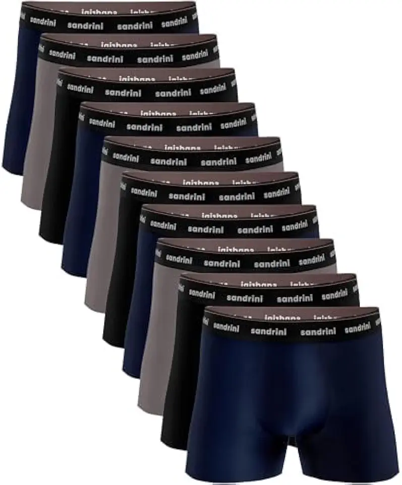 Kit 10 Cuecas Boxer Sandrini Masculinas Algodão Conforto