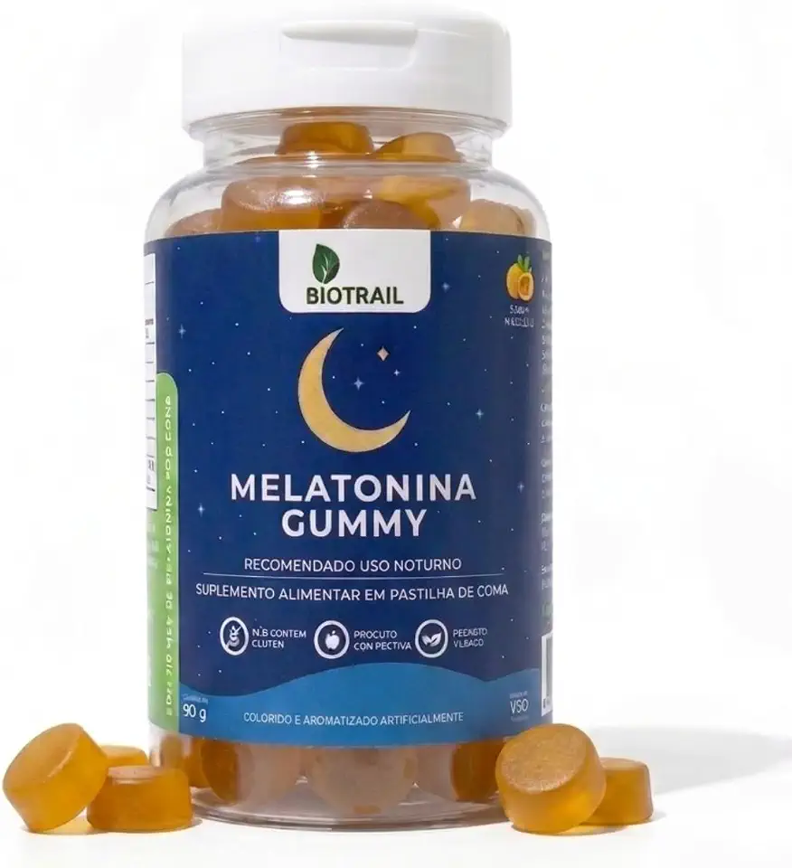 Melatonina Gummy 0,21mg 30 Unidades – Gomas Mastigáveis Sabor Maracujá – Suplemento Alimentar – BioTrail