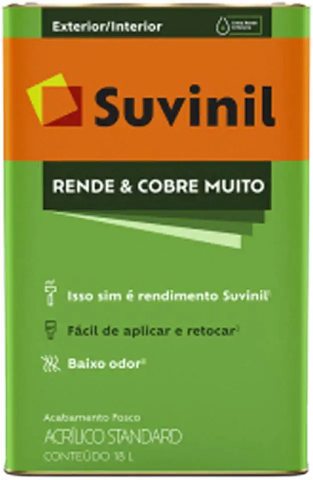 Tinta Suvinil para parede rende e cobre muito 18L - Palha