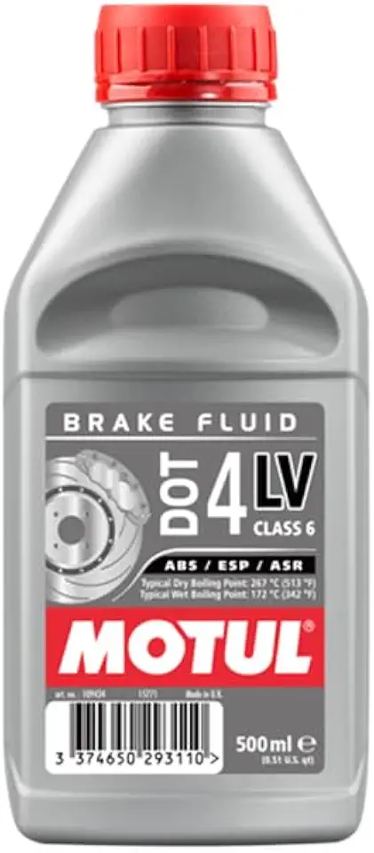 Motul - Fluido de freio sintético DOT 4 LV (500ml) | Baixa viscosidade essencial para sistemas abs e esp | Alto ponto de ebulição e proteção anticorrosão