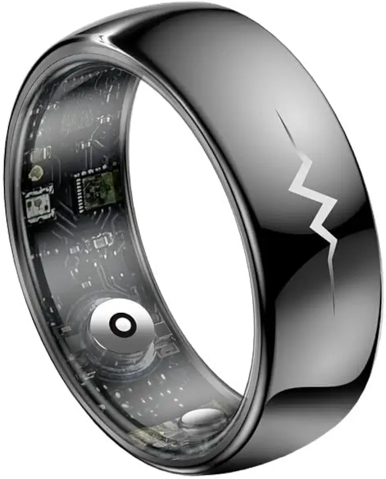 Q520 ECG Anel Inteligente Smart Ring com ECG Frequencia Cardiaca Oxigenacao Glicose Sono Temperatura Pressao Atividades NOTH EDGE
