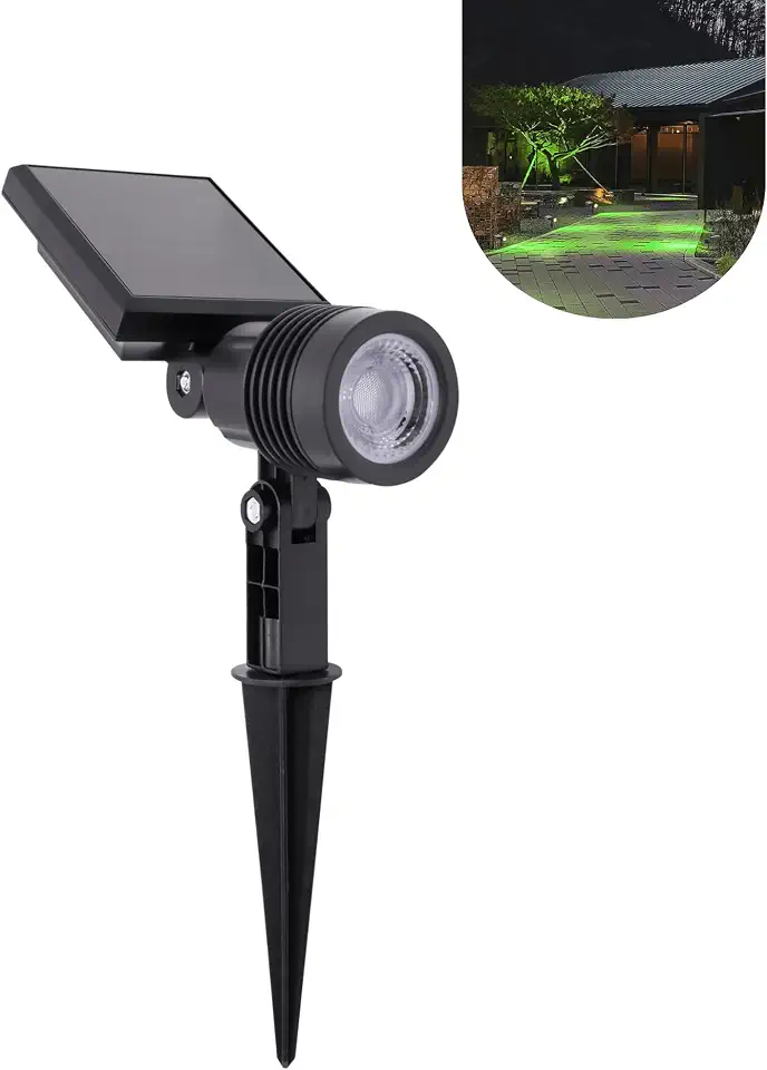 Luminária Espeto Jardim Super Led Energia Solar Spot Es02 (VERDE)