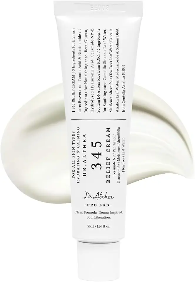 Dr.Althea Creme de alívio 345 | Hidratante para recuperação calmante e cuidados com manchas com PDRN e niacinamida | Cuidados com a pele veganos coreanos para todos os tipos de pele, 1,69 Fl Oz (Ver.2