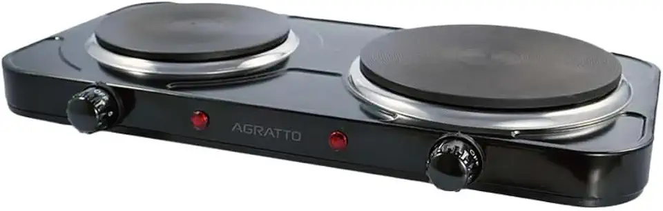 Agratto Fogão eletrico de mesa 2 pratos FMP-02 preto 220V 2500W
