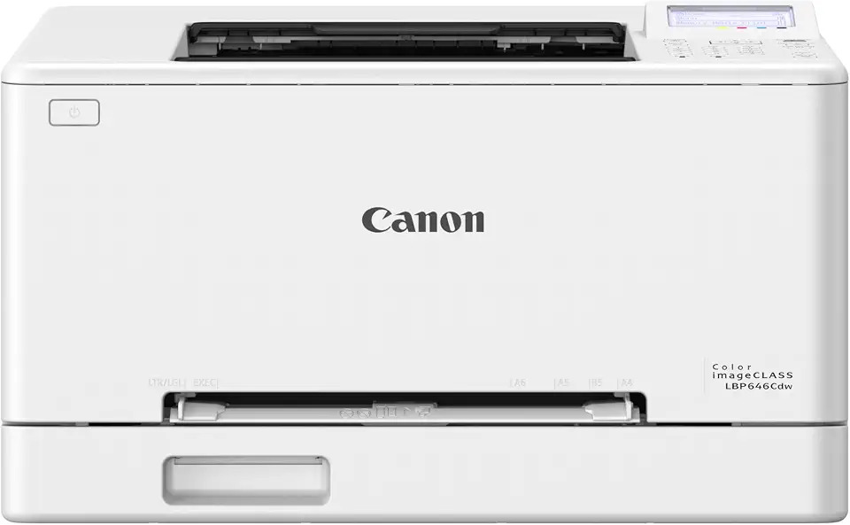 Canon Impressora a laser sem fio Color ImageClass LBP646Cdw para impressão frente e verso, branca - 26 PPM para escritório em casa, impressora de escritório pequeno