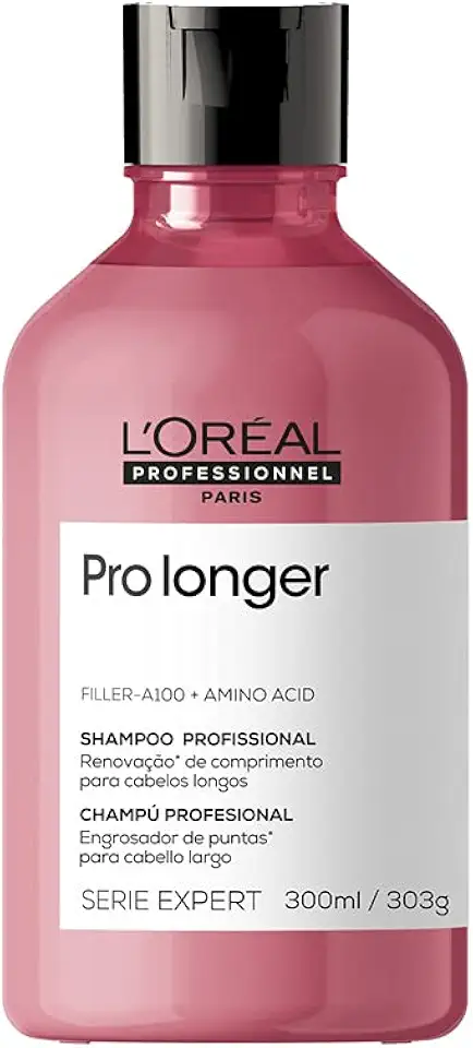 L'Oréal Professionnel Shampoo Pro Longer | Reduz a Quebra e a Aparência de Pontas Duplas | Adiciona Volume e Brilho | Para cabelos finos e com afinamento | 300ml