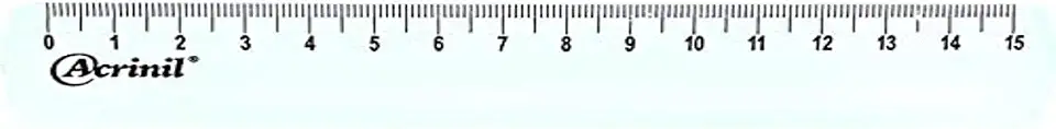 Régua de 15 cm cristal
