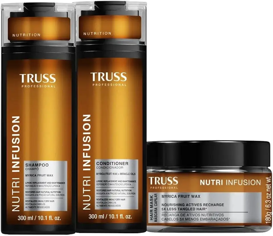 Kit Truss Nutri Infusion - Shampoo 300ml + Condicionador 300ml + Máscara 180g