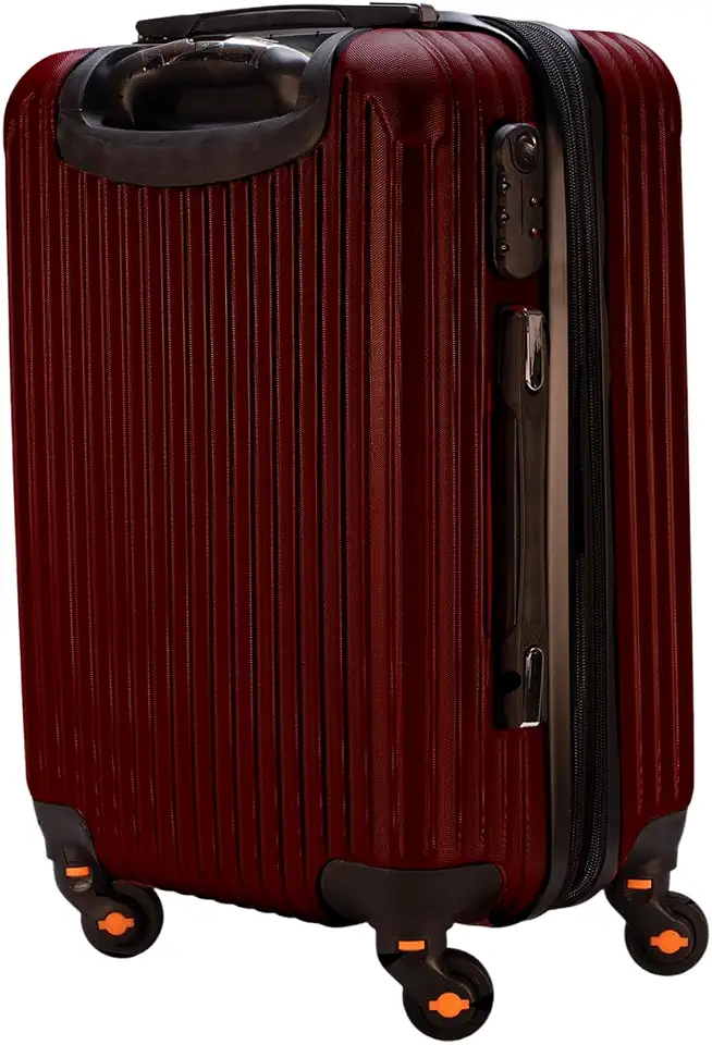 Mala de Viagem de Bordo Abs 10kg Expansiva ANAC 360 Graus com Senha (Vinho)