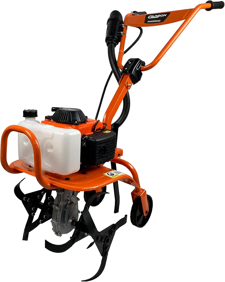 Motocultivador de Solo a Gasolina Tratorito 4T 53cc 3,6HP com Lâminas Cultivadoras Carbon Fak