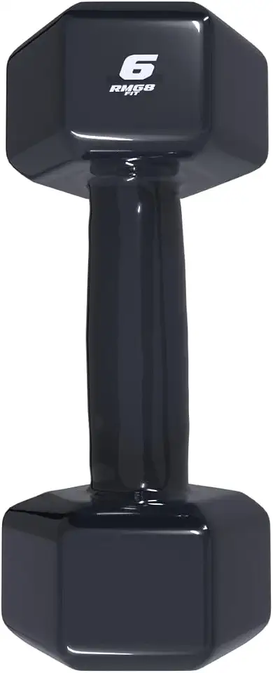Rmg8 Fit - HALTER 6KG EMBORRACHADO SEXTAVADO PRETO