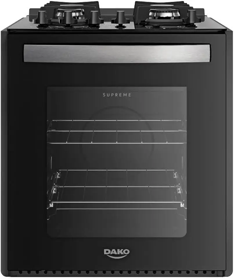 Fogão 4 Bocas de Embutir Dako Supreme Mesa de Vidro Bivolt - Preto