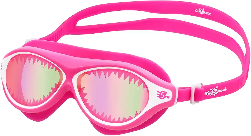 Óculos de Natação Infantil, Speedo, Kidshark, Silicone Confortável com Proteção UV e Antifog, Vedação G