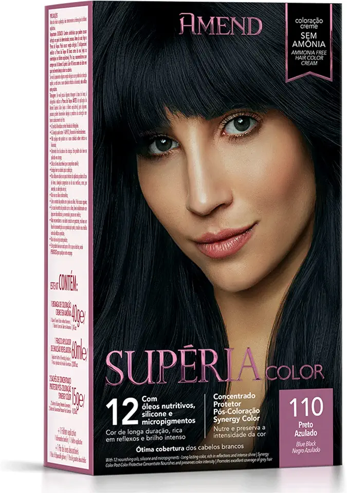 Kit Tonalizante Supéria Color 110 Preto Azulado Amend